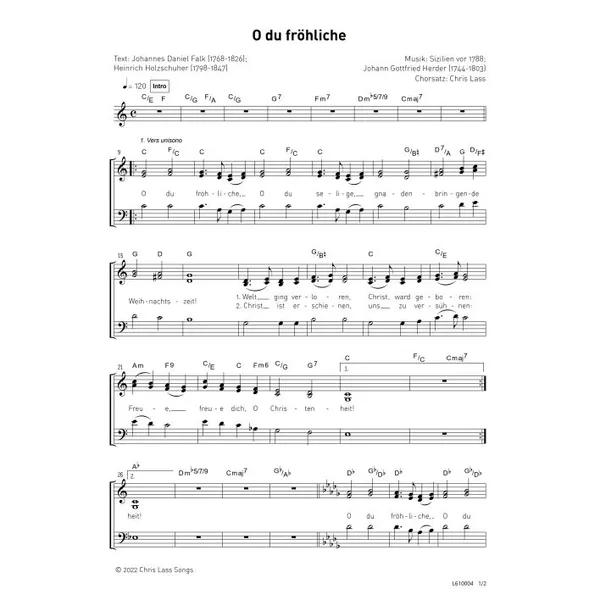 Produktbild des Artikels O du fröhliche (Noten - Download)