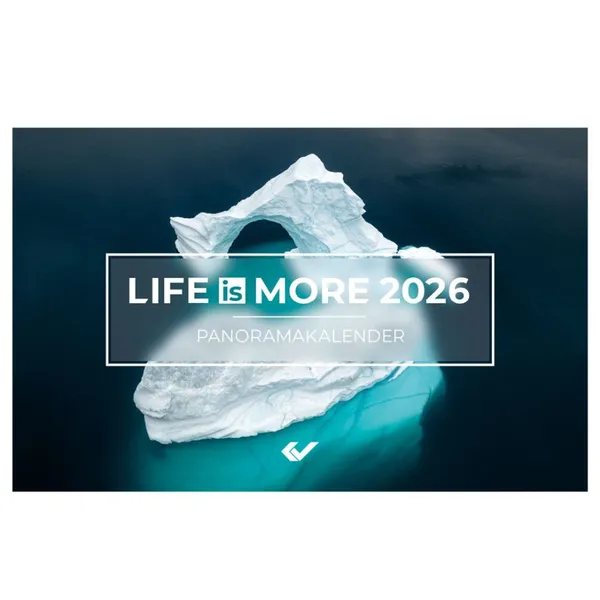 Produktbild des Artikels Life is more 2026 - Panorama-Tischkalender (Kalender - Spiralbindung)