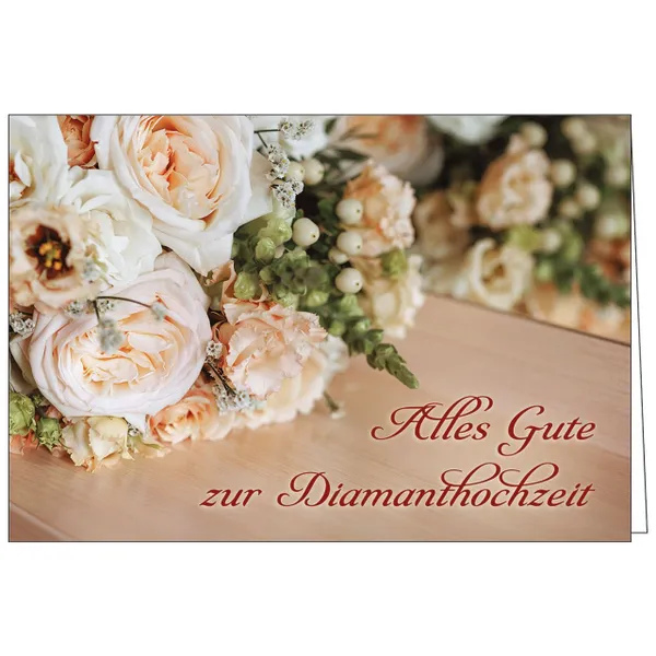 Produktbild des Artikels Faltkarte: Alles Gute zur Diamanthochzeit (Schreibwaren)