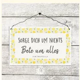 Stimmungsbild zu Holzschild groß - Sorge dich um nichts