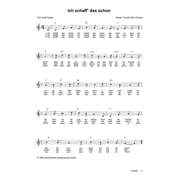 Produktbild des Artikels Ich schaff' das schon (Noten - Download)