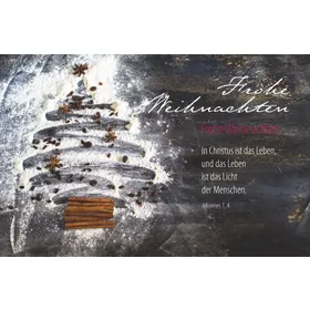 Produktbild des Artikels Faltkarte "Frohe Weihnachten" - Johannes 1,4 (Schreibwaren)