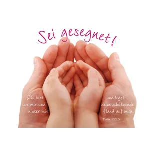 Produktbild des Artikels Faltkarte „Sei gesegnet“ - 5 Stück (Schreibwaren)