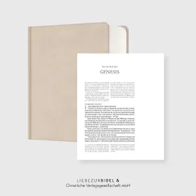 Produktbild des Artikels NeÜ Bibel.heute - Schreibrand - LIEBEZURBIBEL beige (Bibel - Kunstleder)