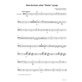 Produktbild des Artikels Hast du heute schon danke gesagt (Violoncello) (Noten - Download)