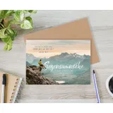 Stimmungsbild zu Faltkarte "Segenswünsche zum Geburtstag" - Bergpanorama