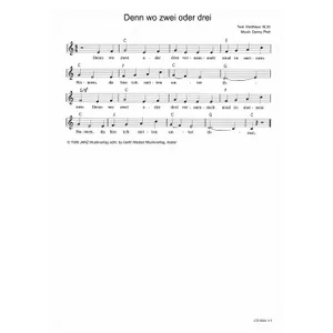 Produktbild des Artikels Denn wo zwei oder drei (Noten - Download)