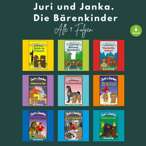 Produktbild des Artikels Juri und Janka - Die Bärenkinder - alle 9 Folgen (MP3-Hörspiel - Download)