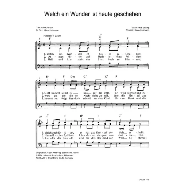 Produktbild des Artikels Welch ein Wunder ist heute geschehen (Noten - Download)