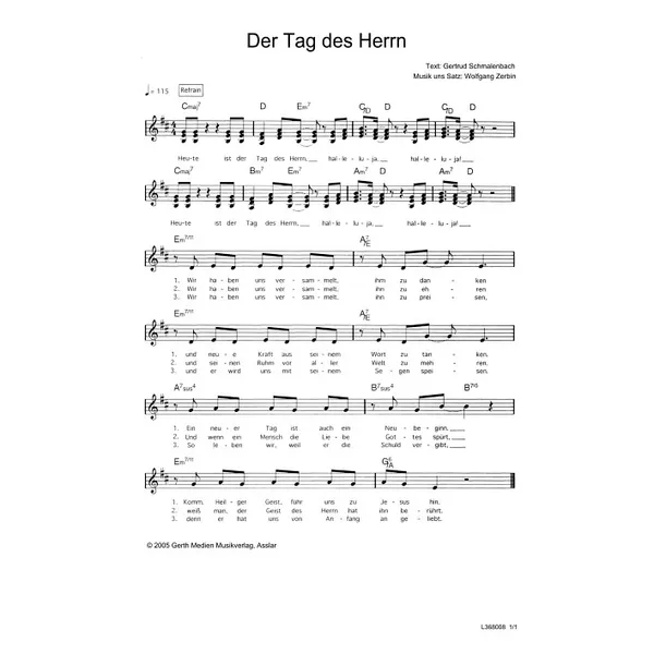 Produktbild des Artikels Der Tag des Herrn (Noten - Download)