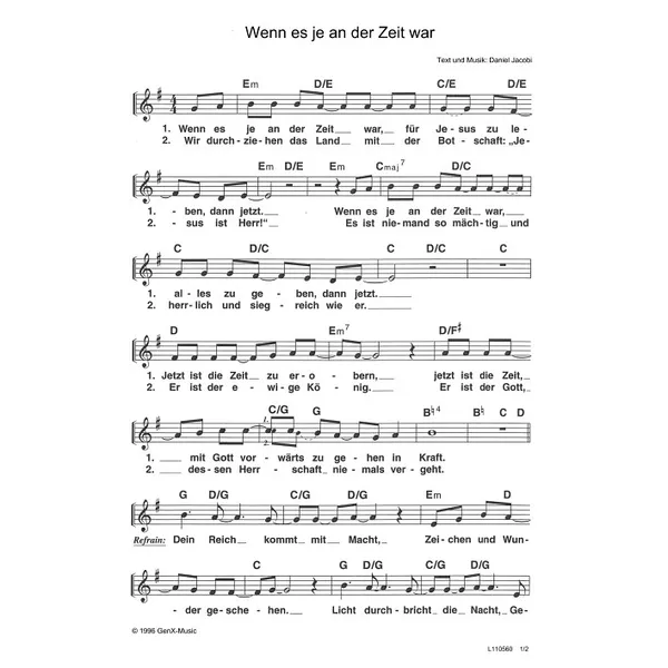 Produktbild des Artikels Wenn es je an der Zeit war (Noten - Download)