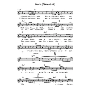 Produktbild des Artikels Gloria (Dieses Lob) (Noten - Download)