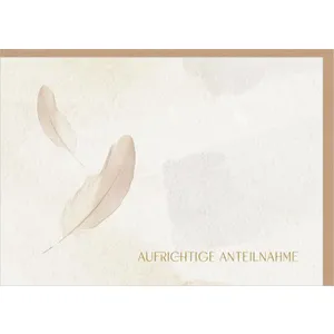 Produktbild des Artikels Faltkarte "Aufrichtige Anteilnahme" , veredelt (Schreibwaren)