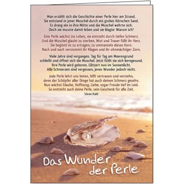 Produktbild des Artikels Faltkarte: Das Wunder der Perle- Neutral (Schreibwaren)