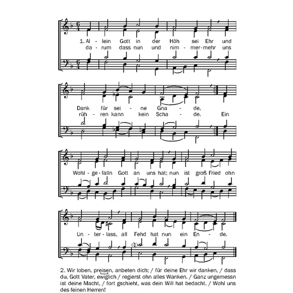 Produktbild des Artikels Allein Gott in der Höh sei Ehr (Noten - Download)