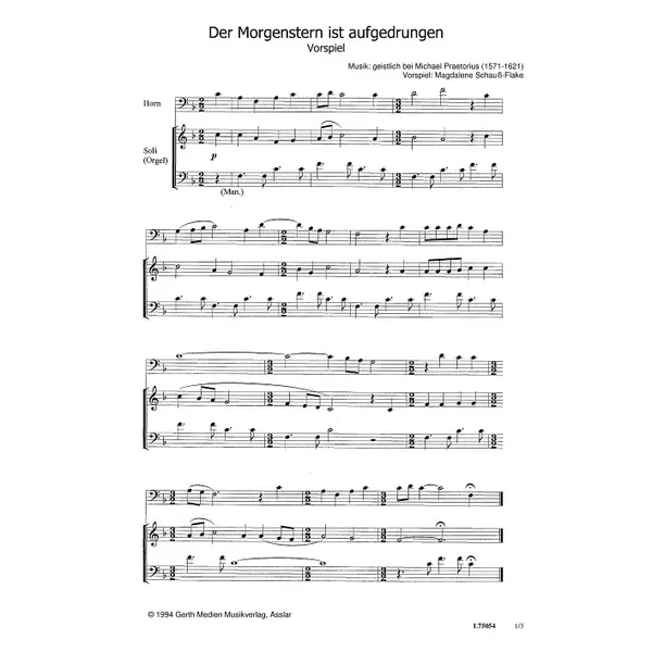 Produktbild des Artikels Der Morgenstern ist aufgedrungen (Noten - Download)