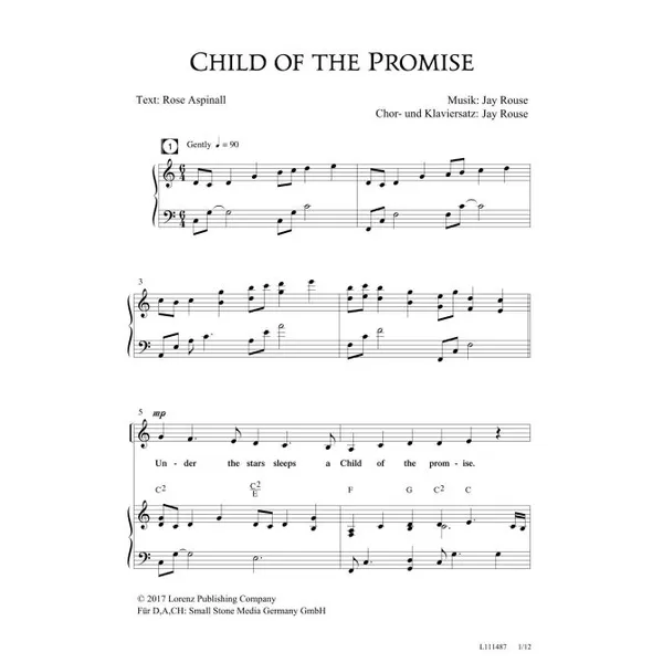 Produktbild des Artikels Child Of The Promise (Noten - Download)