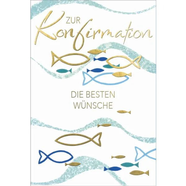 Produktbild des Artikels Faltkarte "Fische" - Konfirmation (Schreibwaren)