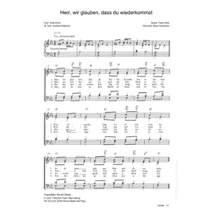 Produktbild des Artikels Herr, wir glauben, dass du wiederkommst (Noten - Download)