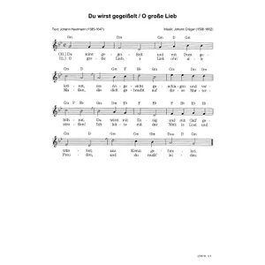Produktbild des Artikels Du wirst gegeißelt / O große Lieb (Noten - Download)