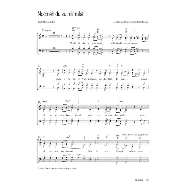 Produktbild des Artikels Noch eh du zu mir rufst (Noten - Download)