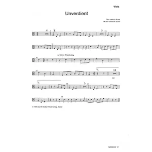 Produktbild des Artikels Unverdient (Viola) (Noten - Download)