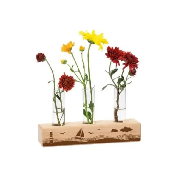 Produktbild des Artikels Vasenständer "Maritim" mit 3 Glaseinsätzen ()