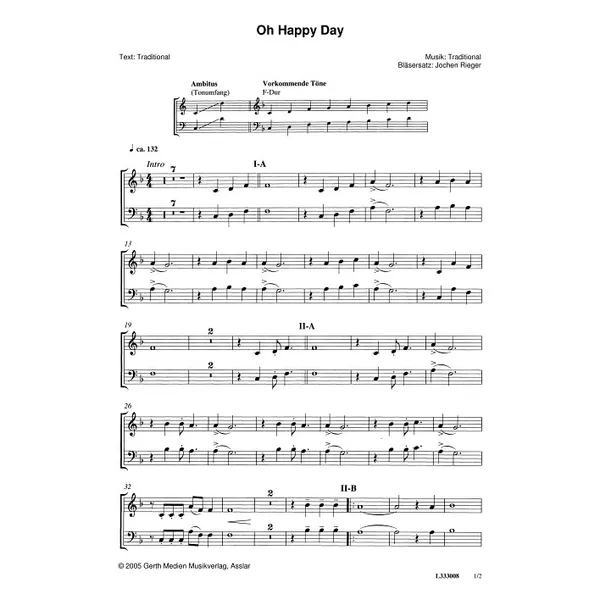 Produktbild des Artikels Oh, Happy Day (Noten - Download)