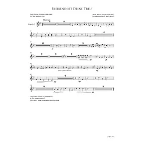 Produktbild des Artikels Bleibend ist deine Treu (Horn in F) (Noten - Download)