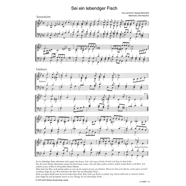 Produktbild des Artikels Sei ein lebendger Fisch (Noten - Download)