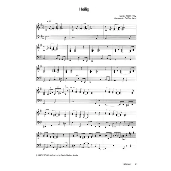 Produktbild des Artikels Heilig (Noten - Download)