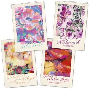 Produktbild des Artikels Faltkartenserie: Geburtstag, 4 Stück (Schreibwaren)