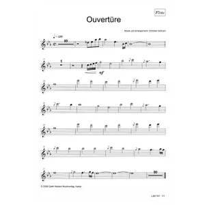 Produktbild des Artikels Ouvertüre (nach Morgenglanz der Ewigkeit) (Flöte) (Noten - Download)