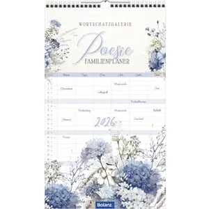 Produktbild des Artikels Wortschatzgalerie Poesie 2026 - Familienplaner (Kalender - Spiralbindung)