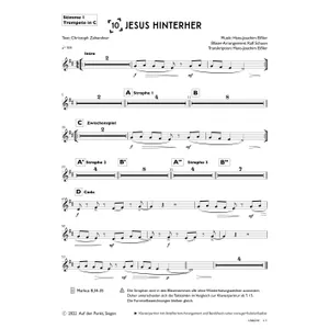 Produktbild des Artikels Jesus hinterher (1. Trompete in C) (Noten - Download)