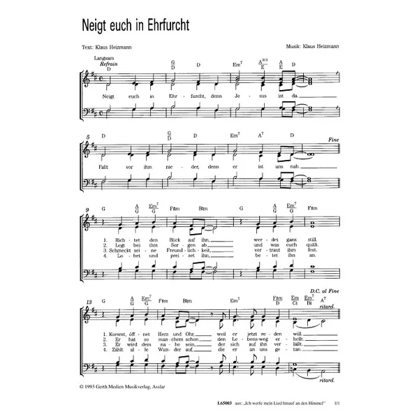 Produktbild des Artikels Neigt euch in Ehrfurcht (Noten - Download)