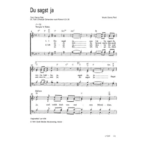 Produktbild des Artikels Du sagst ja (Noten - Download)