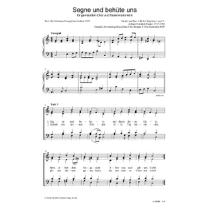 Produktbild des Artikels Segne und behüte uns (Noten - Download)
