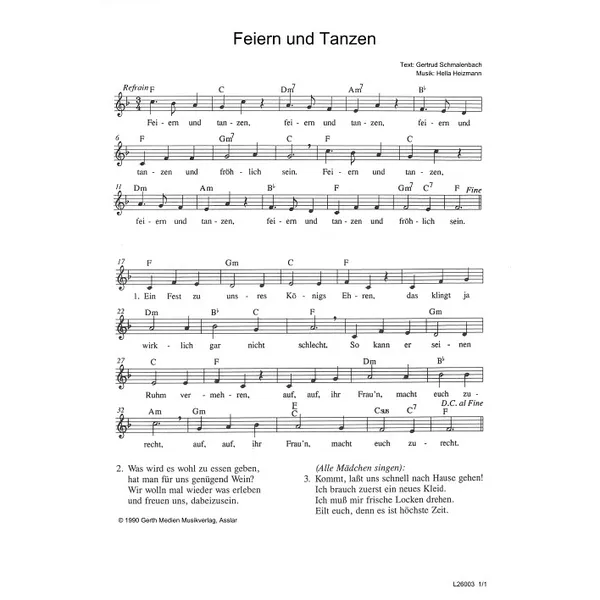 Produktbild des Artikels Feiern und Tanzen (Noten - Download)