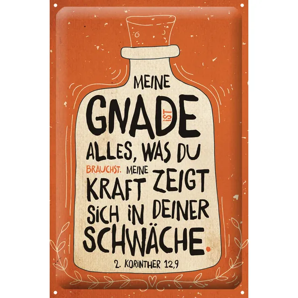 Produktbild des Artikels Metallschild WortProjekt: Meine Gnade ist alles ()