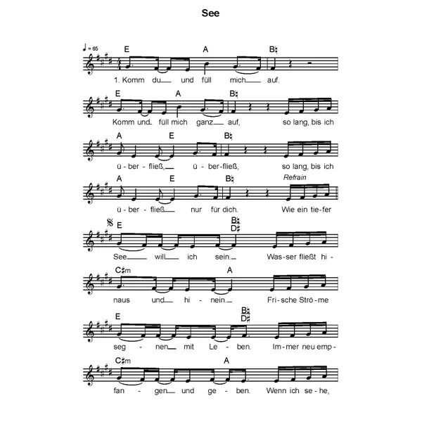 Produktbild des Artikels See (Noten - Download)