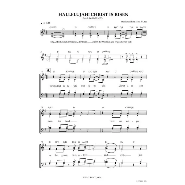 Produktbild des Artikels Halleluja! Christ Is Risen (Noten - Download)