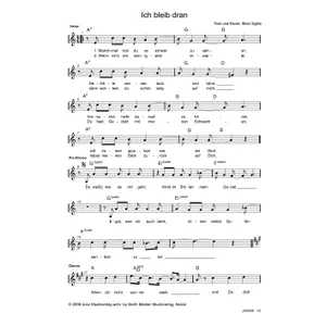 Produktbild des Artikels Ich bleib dran (Noten - Download)