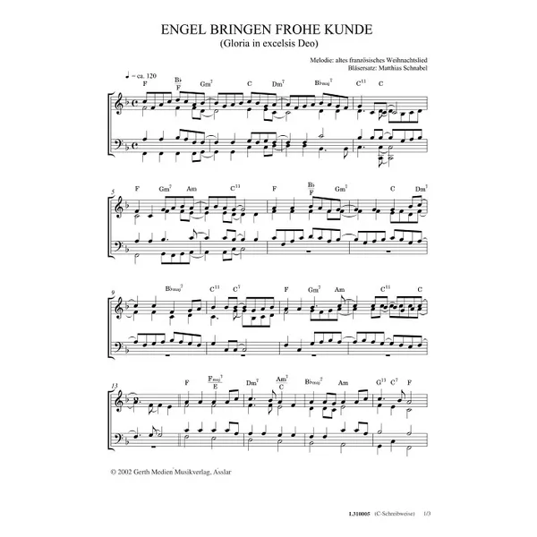 Produktbild des Artikels Engel bringen frohe Kunde (Noten - Download)