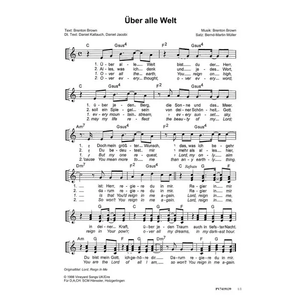 Produktbild des Artikels Über alle Welt (Noten - Download)