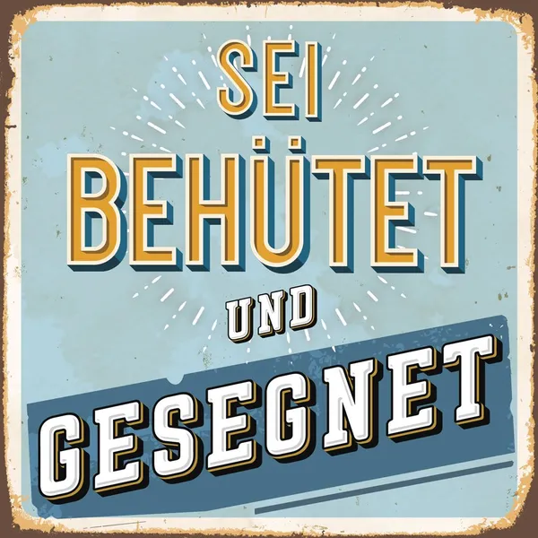 Produktbild des Artikels Metallschild - Sei behütet ()