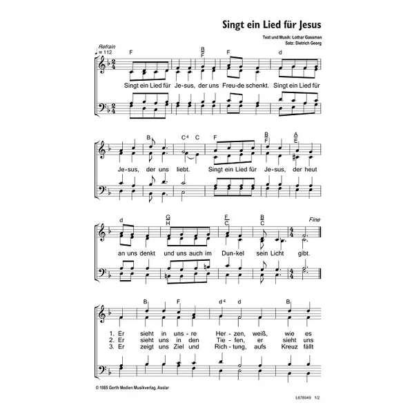 Produktbild des Artikels Singt ein Lied für Jesus (Noten - Download)