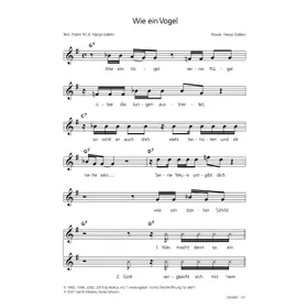 Produktbild des Artikels Wie ein Vogel (Noten - Download)
