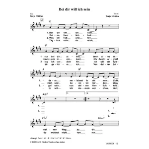 Produktbild des Artikels Bei dir will ich sein (Noten - Download)