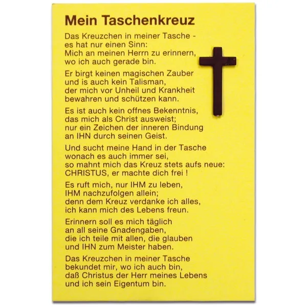 Produktbild des Artikels Mein Taschenkreuz (Schreibwaren)